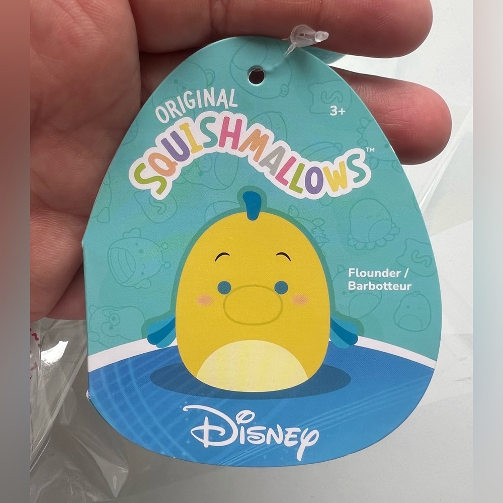Flounder 7 Inch Disney Little Mermaid Plush Squishmallow Brand New Kellytoy - Picture 6 of 6